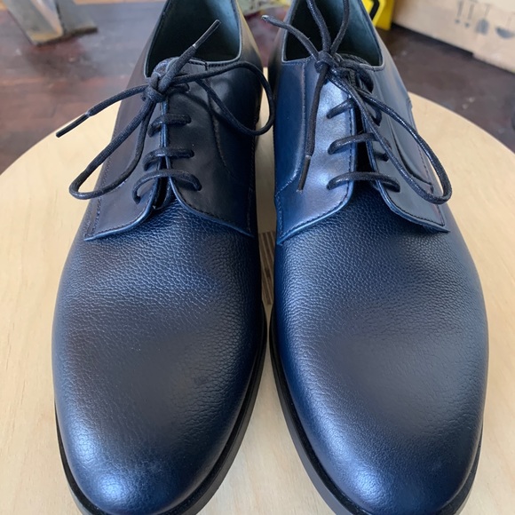 Lanvin oxfords in blue leather size 7 mens - Picture 4 of 10